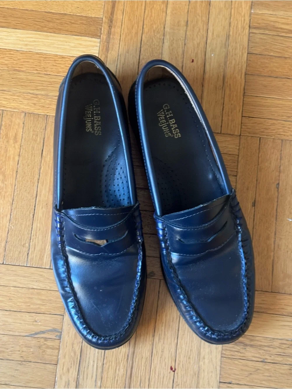 G.H Bass Weejuns Whitney Penny Loafer - Navy Leather